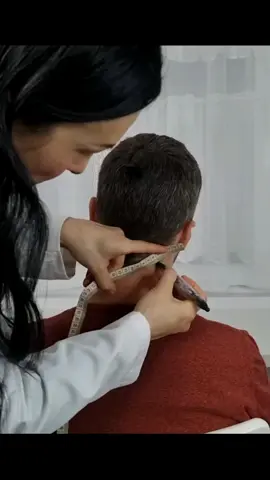 Measuring and checking his neck #asmr #femaleasmr #neck #measure #asmrroleplay #asmrvideo #measurement 