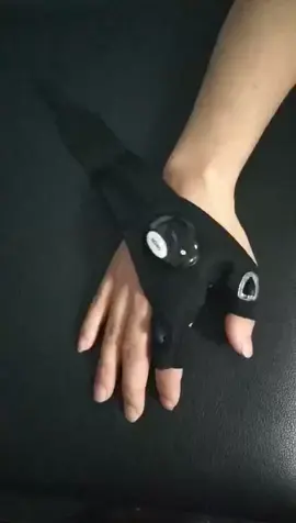 Waterproof Fingerless Gloves with LED Flashlight