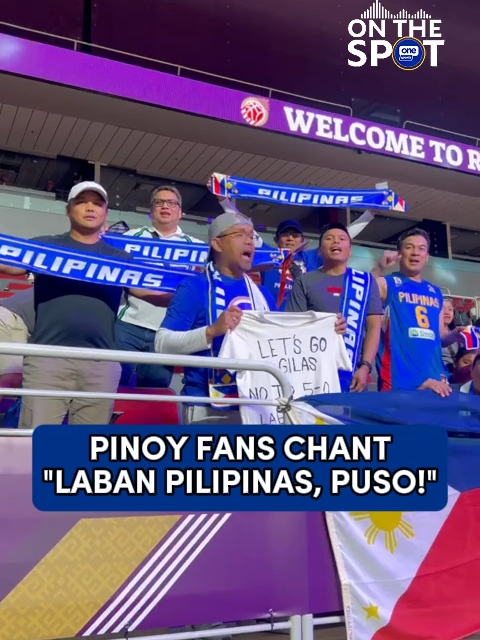 NO TO 5-0! 🇵🇭❤️‍🔥 Pinoy fans in Latvia are locked and loaded to show their all-out support for Gilas Pilipinas as they try to rewrite history against Brazil in the FIBA Olympic Qualifying Tournament 2024. #FIBAOQT #GilasPilipinas #PUSO 🎥 Nic Earnshaw