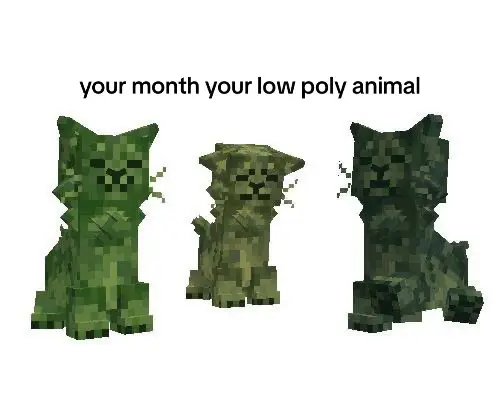 i forgot may existed for a second there whoops #fy #fyp #lowpolyanimal #lowpolyanimals #yourmonth #animal #Minecraft #creeper #utau 