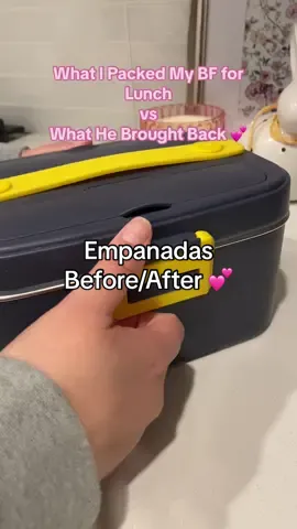 Empanadas de Picadillo as his main 💕 #food #packinglunchformyboyfriend #stayathomegirlfriend #packinglunchformyhusband #lunch #packinglunch #asmr #FoodTok #sprinklesprinkle #whatipackedvswhattheyate 