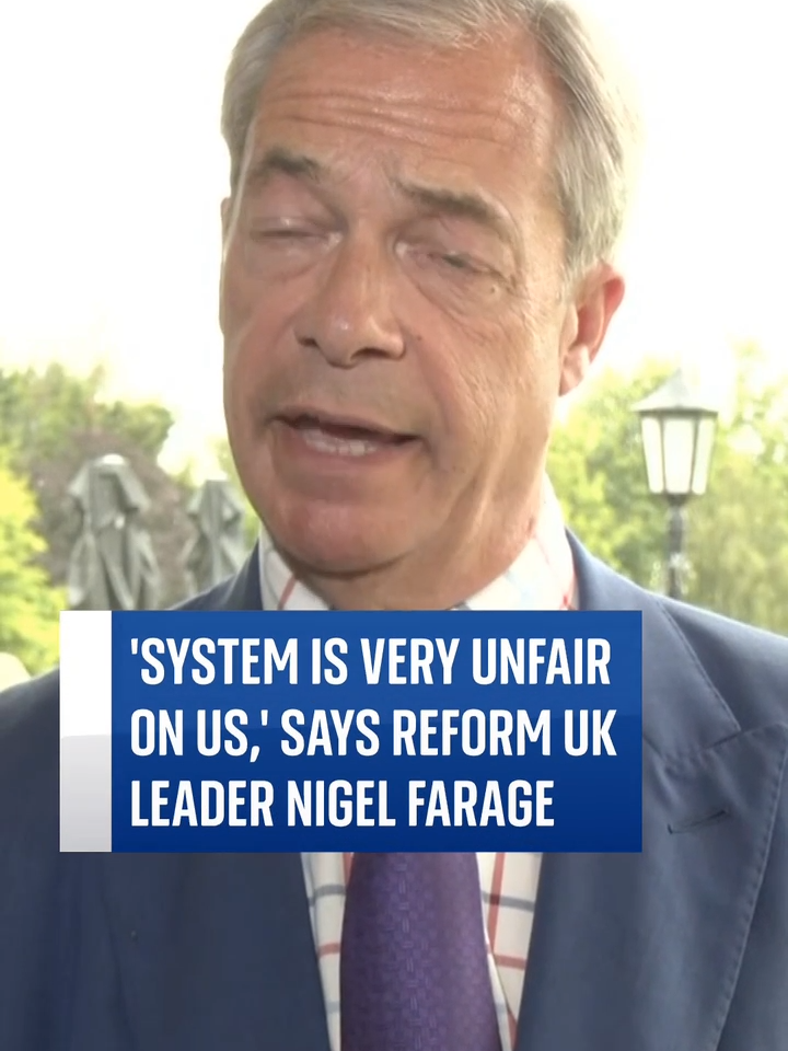 Nigel Farage says the first past the post electoral system is 