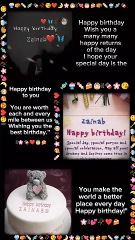 Happy Birthday Zainab 🎂  My sweet Sister 😘💕