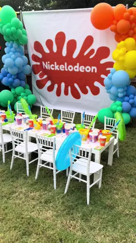 “Celine’s 5th Nickelodeon Splash Party”❤️. Provided: Balloons and Custom Stickers  Book Us For your Bounce Houses, Ball Pits and Custom Graphics 🫶🏾 #viral #balloonsdecoration #eventdecor 