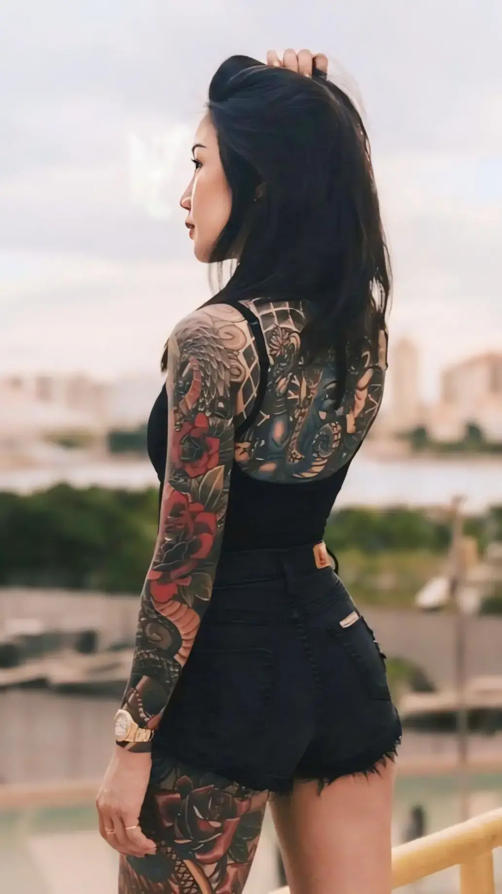 #ladystattoo #dounyin抖音 #yakuzagirl #irezumi #song #fypage 