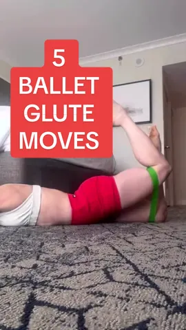 🔥 BALLET requires Glute Strength  🔥 ALL DANCING requires Glute Strength ✔️ Glutes have such an impact on dancers Technique ✔️ When you start to train your lower body / especially Glute work yoy will see major changes in… ▪️ Jump height/ power ▪️ Turnout ability / control ▪️ Developpé height ▪️ Standing leg Strength ▪️ Piroutte control/ ability ▪️ Rélevé height ▪️ Depth of low plié ▪️ Knee stability ▪️ Hip stability ‼️ THAT is INCREDIBLE ⬆️⬆️ ⚡️ My favorite is also the injury prevention factor ⚡️ Our glutes are a giant stability source for controlling all the wild things in dance our bodies do. ⚡️ If you want stronger technique, more ability, and a longer career, training your glutes on the regular is KEY! 💥 TAG A FRIEND & TRY 💥 Grab a loop band and let’s get started! - band placed right above knees on quads for all moves ▫️ 1. Laying Glute lifts 8 x’s each side - parallel - hold core tight - lift from glute/ hamstring ▫️ 2. Table Top Rotations 8 x’s each side - keep back & core long - move from parallel to turned out - isolate each shape ▫️ 3. Reverse Table Top/ 1st Position to parallel rotations & push up - 12 x’s - start parallel hips down - open toes to 1st as you press hips up - use glutes not back to press - control the lower  - keep elbows soft ▫️ 4. Table Top Plank / Parallel walk outs & Ins  - out out In In = 1 - 8 x’s - Keep hips square - keep core tight - keep hips as steady as possible - walk wide to create tension in band - only close to hip width distance ▫️ 5. Side Laying Parallel Lift - 16 x’s each leg - stay parallel - lift to 45 degrees - slightly side back diagonal - keep back straight / core tight - flex foot / leg straight ▫️ Do 1-2 sets ▫️ Fab for a killer glute workout before class ▫️ Take a full BAND CLASS now on ON DEMAND #ballex #glutes #balletworkout #balletdancer #ballet #balletfitness #balletfit #ballettechnique #dancer #strongdancers #ballerinaworkout #dancestrength #legday #gluteworkout #injuryprevention #hipstability #anklestability #kneestability #danceconditioning #balletwarmups #danceclass #crosstraining #crosstrainingfordancers #pilates @HannaElisabeth @Perform Better @Tiger Friday 