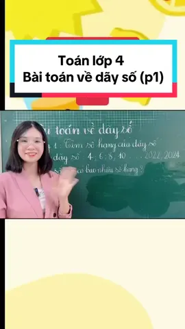Bài toán về dãy số là một dạng toán nâng cao của bài Dãy số tự nhiên trong chương trình toán lớp 4. Dạng toán này rất hay gặp vì nó giúp các em phát hiện ra quy luật của dãy số, nâng cao khả năng phân tích và lập luận cho học sinh. Hãy theo dõi kênh của cô để biết thêm nhiều kiến thức hay về chương trình toán ở tiểu học nhé. Nếu phụ huynh muốn đăng ký cho con hcon hãy ib cô mở lớp online kèm 1:1 #cokieutieuhoc #xuhuong #hoccungtiktok #kienthuctieuhoc #math #toanlop4 #toánonline 
