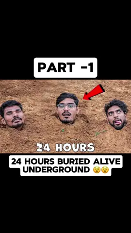 BURIED ALIVE UNDERGROUND FOR 24 HOURS || FOLLOW FOR MORE VIDEOS #shorts #viral #crazyxyz 
