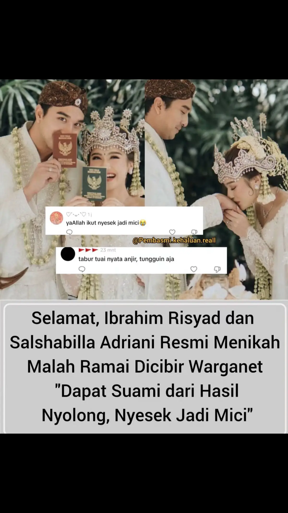 Sashabilla adriani dan ibrahim risyad resmi menikah, malah ramai dicibir netizen #salshabillaadriani #ibrahimrisyad #menikah #fyp #fyppppppppppppppppppppppp #viraltiktok 