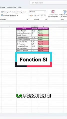 Apprendre à utiliser la fonction SI dans Excel est indispensable ! Et Mes Tutos Excel te montre comment faire ! Avec la RECHERCHEV, la fonction SI est l'une des plus utilisées de Excel ! #excel #exceltips #apprendreexcel #formationexcel