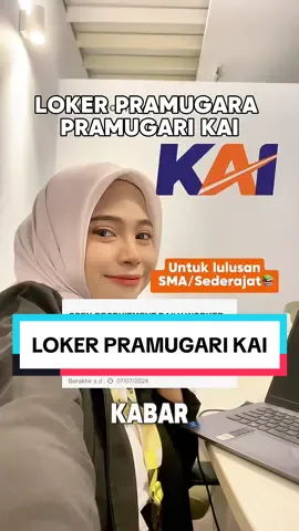 Loker daily worker Pramugara Pramugari KAI, kamu siap apply!? Cek tutorial apply KAI di akun aku ya #jasacv #ownerwova #careertiktok #lowongankerja #pramugarikeretaapi #kai #keretaapiindonesia 