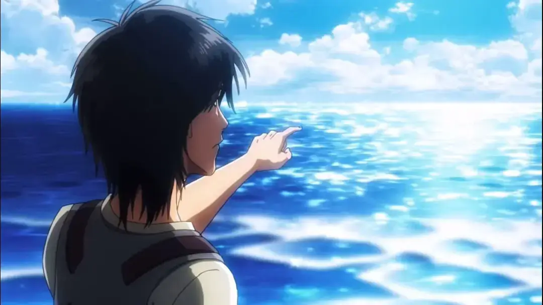 If we kill every last one of our enemies out there, will we be finally free? #aot #eren #jaeger #AttackOnTitan #sea #free #beach 