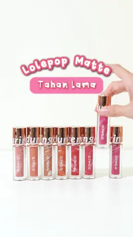 Selain warnanya yang gemay banget, lipmatte lolepop ini juga long lasting loh😍 #otwoo #tutorialmakeup #rekomendasilipproduct #lipmatte #lipcream #lipproduct 