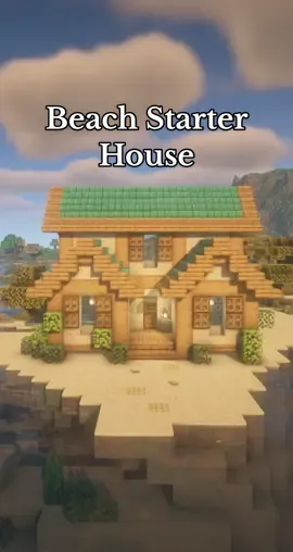 Minecraft Beach Starter House Tutorial! #Gaming #Minecraft #Videogames #minecraftbuilding #minecrafter #bow #coquette #fyp #mc #minecraftmemes #Summer #minecrafthouse #minecraftdecorations #beach 