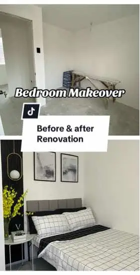 Before & after #transformation #interiordesign #renovation #bedroom #bedroommakeover #bedroomdesign #inspo #fyp #foryoupage #fypシ 