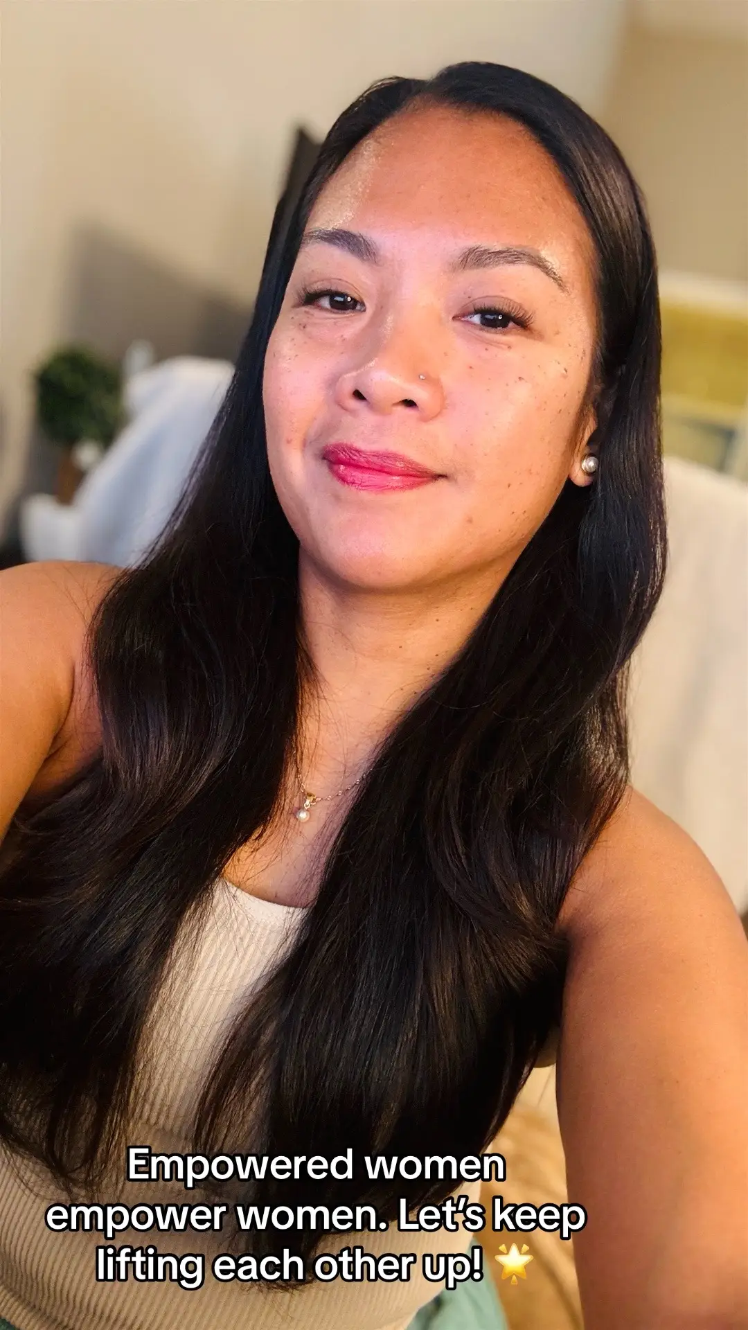 Let’s create a wave of positivity—together we can achieve anything!  Happy Sunday ✨ #empowereachother #foryou #longhairdontcare #pinaymom #pinay #fitmom #MomsofTikTok #empoweringwomen 