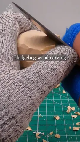 Hedgehog carving challenge! Grab your tools, and let's get crafty 🦔💫#DIYProject #woodcarving 