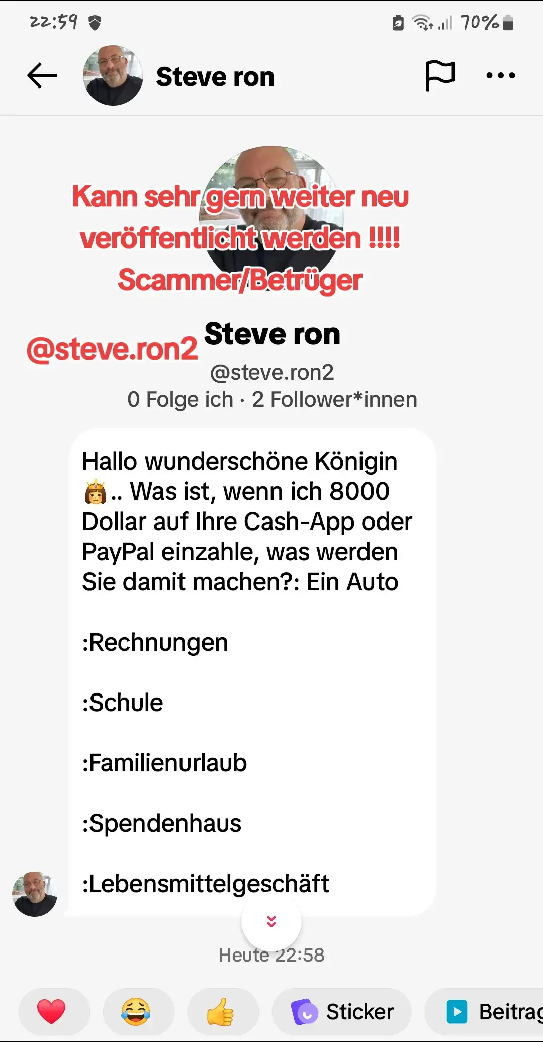 @steve.ron2  Tja, da hast wohl die falsche erwischt 😆😆😆😆 #foryoupage❤️❤️ #fypage #foryou #fy #fyp #freunde🥰🥰🤗🐞 #fyyyyyyyyyy #gutenacht🌟✨️💫💫 #schöneträume🥰  @Maddy @🍀🫶Achim🫶🍀 @Anjagaensemama @Heike @Dex -the -Icepic 🇨🇭 @Holgi @Stefan Klawik 