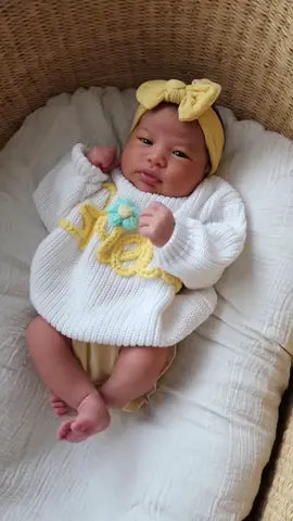 1 week of loving you Briella Summer 🥹🌼💛☀️ she was born on a cloudy day but she’s my sunshine 💛