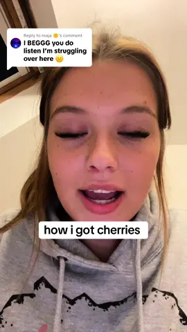 Replying to @maja 🌞  how to: with nikki😜😜 #cherries #beepollen 