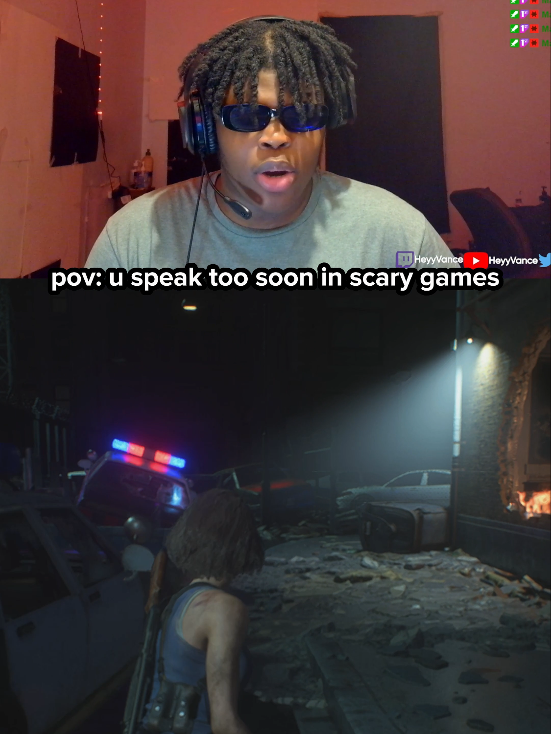 spoke too soon 😂 (Twitch/YT: HeyyVance) #residentevil3 #re3 #re3remake #nemesis #fypage #jillvalentine #viral #funny #gaming #heyyvance