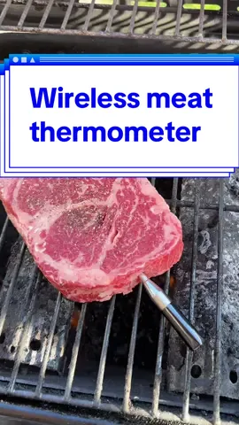 This wireless meat thermometer takes away the stress in grilling. #meatthermometer #wirelessmeatthermometer #grill #grilling #bbq #bbqgrill #ribeye #ribeyesteak #mediumrare #grillthermometer #thermometer #dealsforyoudays 