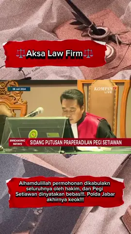 Alhamdulillah, akhirnya Pegi Setiawan diputuskan BEBAS!!!!!  Hormat setinggi-tingginya untuk Hakim PN Bandung.  #noviralnojustice  #fypシ  #keadilanharusditegakkan 