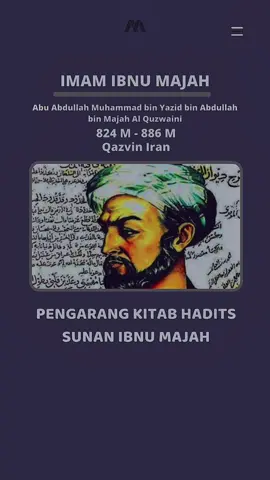Imam Ibnu Majah Gambar hanya ilustrasi  #sejarahislam #muslimstiktok #fyp 