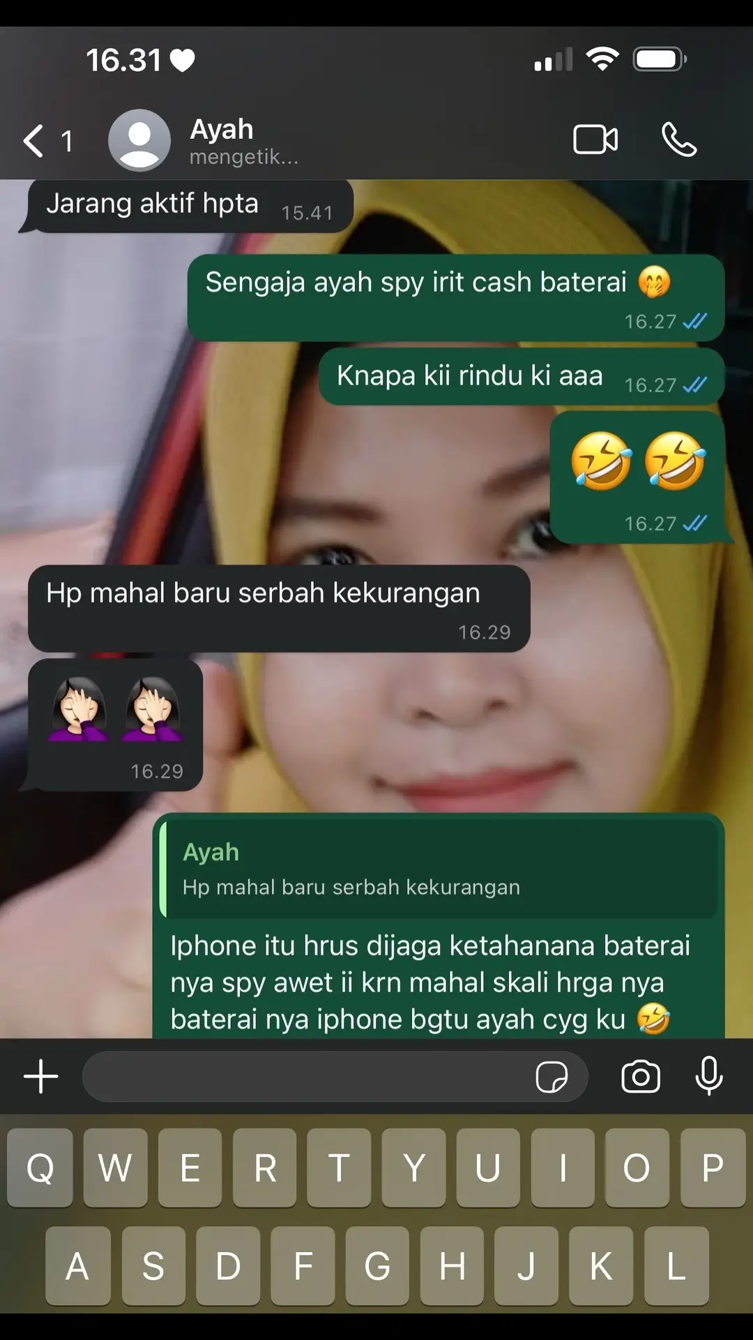 Ada yg lagi kangen #rindu itu berat syg 😂😂😅🥰