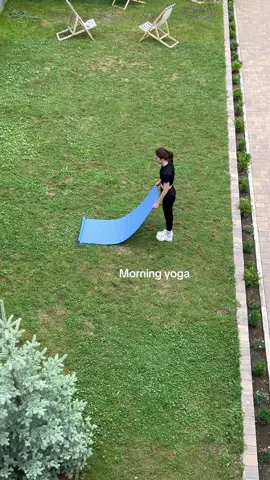 Starting the day with some morning yoga 🧘‍♀️✨ #MorningRoutine #YogaFlow #HealthyLiving
