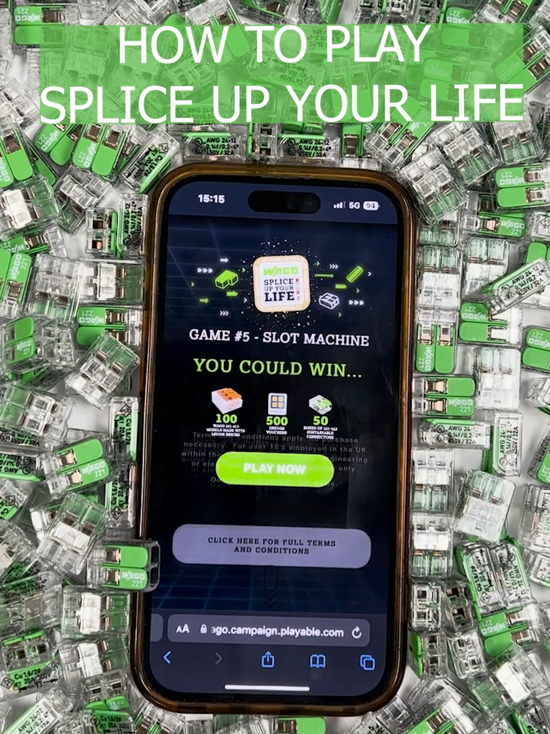 🤩In July's SPLICE UP YOUR LIFE game you have the chance to win⬇️ ⭐221-413 made with LEGO® bricks ⭐Boxes of 221-222 connectors (100pcs) AND  ⭐Greggs e-code LINK IN BIO TO PLAY NOW ⬆️ UK Only Over 18’s No purchase is necessary 1 play per person per month Individuals employed in the Electrical Industry only See the website's full T&Cs #WAGO #electrician #sparky