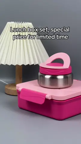 Very cute, pink lunch box set#TikTokShopSpringSale #BloomingDeals #dealsforyoudays