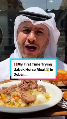 ‼️My First Time Trying Uzbek Horse Meat😱 in Dubai…. 📚 Get your E-Book “Discover Kiani’s Hidden Gems”. Emirati local food guide Link in bio☝️ This E-book will help you to find all hidden gems in Dubai with locations.  My Uzbek friends recommended me this place here and I was excited to check out what the Uzbeki cuisine is about. This was my first time trying horse meat and I was super excited! I must say i really like it and I could get used to eating it. Their menu is so amazing, lot of varieties of different doughts filles with meat like samsa and manti, lots of different soups and of course their traditional Pilaf which is rice with meat, carrots and spices. Another must try is the Okroshka soup, which is a cold soup with meat, potatoes, radish, cucumber anf yoghurt. Uzbek Bread 6aed Tandoor Samsa 6aed Tomchi Samsa 9aed Bowl samsa 18aed Wedding Pilaf w horse meat 30aed Okroshka 22aed Manty 28aed, 📍Uzgen - Al Adnan Building - 3 Street 3 - Al Barsha - Al Barsha 1 - Dubai - United Arab Emirates Videographers @HungryHodi  @Filmmaker/Photographer  . . . . . #horse #uzbek #uzbekfood #uzbekistan #manti #horsemeat #beef #rice #dumplings #dubairestaurants #dubaifoodie 