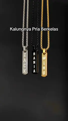 Nama yg mau kamu request bisa ditulis di catatan order atau di info lewat chat aja ya 😉 Order sekarang sebelum kehabisan! #kalungnama #kalungpria #mennecklace #menjewelry #kalungtitanium #kalungcowok 