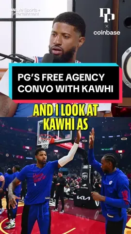“I owed Kawhi that conversation ... it was tough to leave him.” PG got Kawhi’s support on his free agency decision 🤝  @Coinbase 