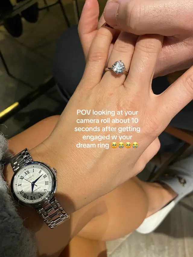 i definitely get it now 😭 so obsessed 💎💎💎  #antiquediamond #oldminediamond #engagement #engagmentring #crookedpinky #diamond #oldmine #antiquecushioncut 
