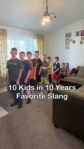 These is the kid's favorite slang words. I don't understand most of them, and some of them I really don't understand. Tune in tomorrow for the parent's favorite slang words, dudes. #10kids #largefamily #bigfamily #slang #slangwords 