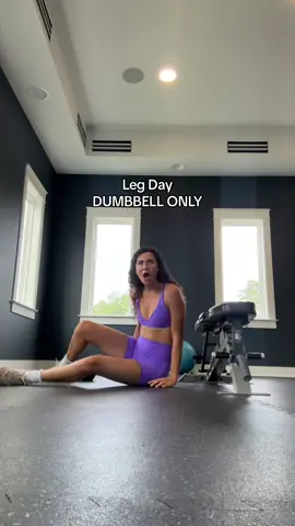 Leg Day DUMBBELL ONLY💗 Workout: Sumo Squats x15 Hip Thrusts x15 Body Weight Hip Thrusts x10 each side RDLs x15 Goblit Squats x12 Calf Raises x10-15