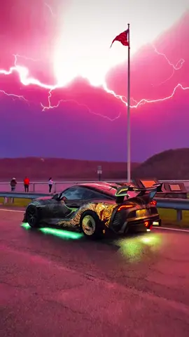 Is that a supra?  Love the wrap on this bad boy  @theblackgt • caught nature’s own firework for the 4th. 🇺🇸⚡️🎆 #TheBlackGT #SupraStryker #4thOfJuly . . . #toyotausa #toyotaunleashed #toyotadudes #supra_nation #supralove #jdmracing #jdmsociety #jdmsupra #jdmfamily #jdmgang #independenceday #b58gang
