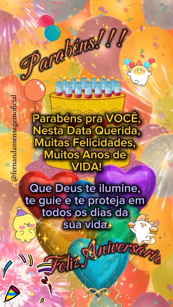 Feliz aniversário muitos anos de vida, tudo de bom, Deus te abençoe!🎂🎉🎊🥳🎂🎈 Parabéns!!🥳🥰 . . . . . #felizaniversario #aniversario #parabens #tiktok 