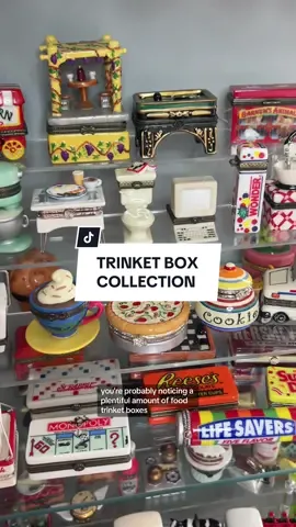My trinket box collection 🍬🍞🎥🫖 #trinketboxcollection #vintagetrinketboxes #aboxformytrinkets 