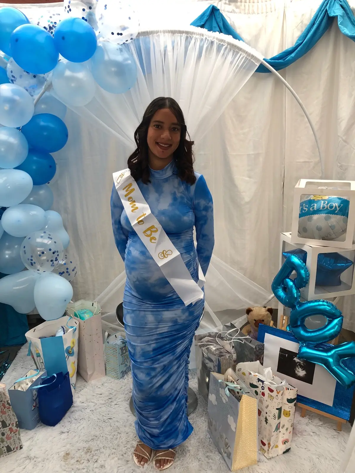 welcome to my baby shower 💙#babyshower #babyboy #overthemoon 