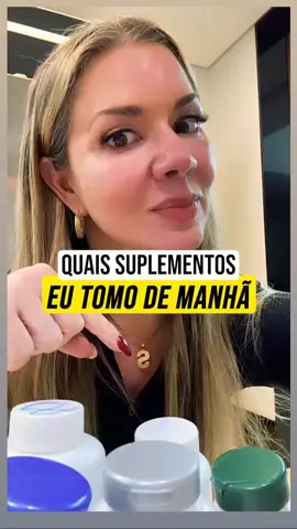 Estes suplementos são fundamentais para minha rotina matinal! Eles me ajudam muito na menopausa, melhoram meu metabolismo e mantêm minha pele maravilhosa. Além disso, musculação e um café da manhã reforçado são hábitos que não abro mão e indico a todas as minhas pacientes.