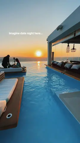Imagine date night looking out at the sunset with your ❤️  📍 Cavo Tagoo Mykonos  #mykonos #cavotagoo #sunsetlover #sunsets #greeksunset @Cavo Tagoo Mykonos 