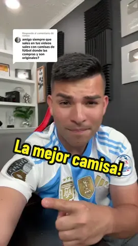 Respuesta a @romeo por que siempre salgo con camisas de futbol en mis videos? La camisa oficial de la selecion de argentina en copa ameria 2024 #camisa #argentina #copaamerica #julydeals 