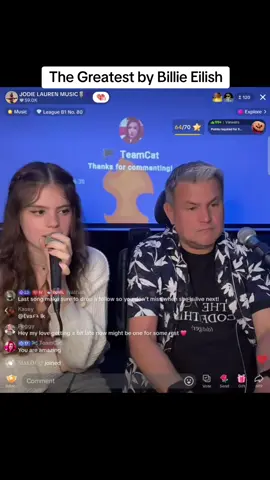 Love this so much #fatherdaughter #billieeilish #thegreatest @JODIE LAUREN MUSIC🎙🎶 Come and join our live to hear J sing your requests ❤️ 