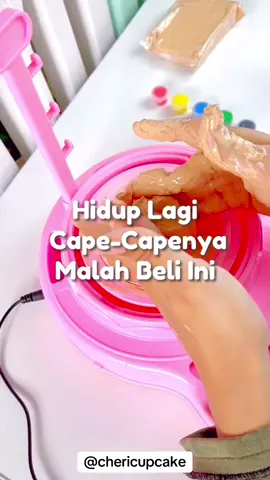 Mainan tembikar anak bikin anteng di keranjang kuning #fyp #mainanedukasi #'#potterywheel #mainananak #mainan 