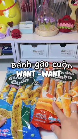 Bánh gạo cuộn Want~Want.#ancungtiktok #anvat #banhgao #viral #fyp #hengaplai #xuhuong 