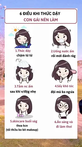 Khởi Đầu Ngày Mới Hiêu Quả:  5 Thói Quen Vàng Sau Khi Thức Dậy #lamdep #goclamdep #skincare #fyp #xuhuong #vtvcab #hienmet6 #ngàymoivuive 