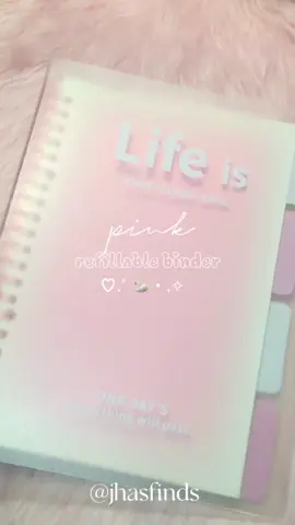 OBSESSED WITH THIS REFILLABLE BINDER NOTEBOOK! 📄‧₊˚🖇️✩ ₊˚🎧⊹♡ #fyp #schoolsupplies #pinkbinder #seniorhighschool #foryoupage #pink #recommendations #foryou